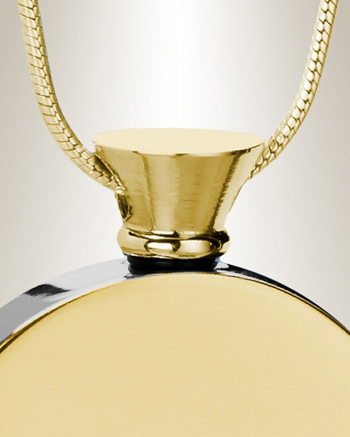 Gold Plated Circle of Life Urn Pendant