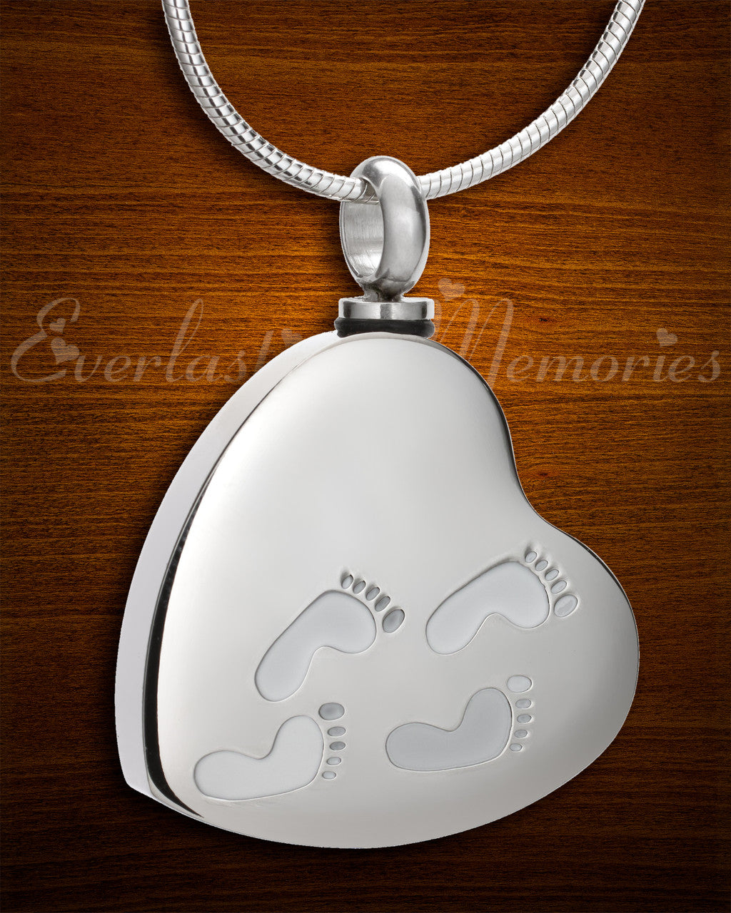 Stainless Traveling Heart Urn Pendant