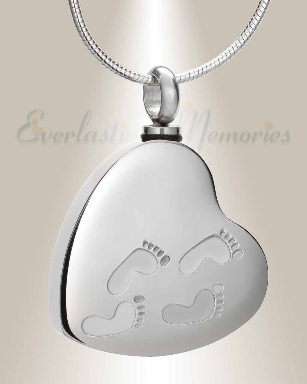 Stainless Traveling Heart Urn Pendant