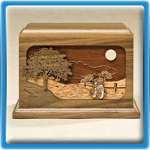 Headed Home Wood Urn