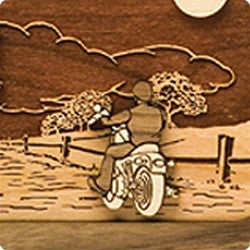 Headed Home Wood Urn