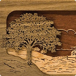 Headed Home Wood Urn