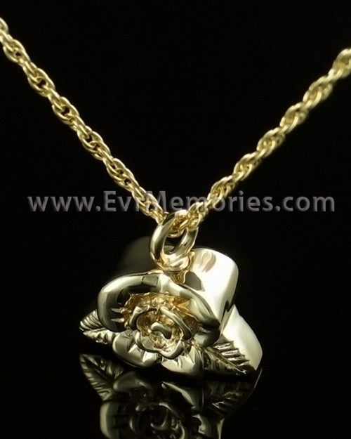 14K Gold Plated Rose Petal Funeral Jewelry