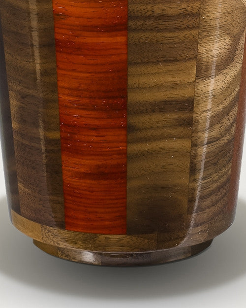 Small Trinity Urn in Black Walnut & Padauk