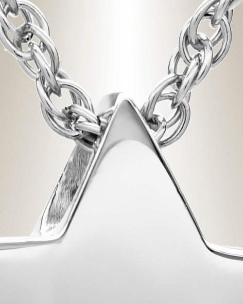 14K White Gold Small Sliding Small Star Cremation Urn Keepsake