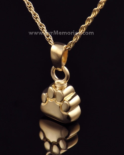 14K Gold Plated Lil Paw Funeral Jewelry