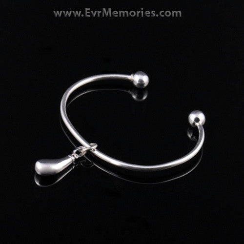 Sterling Silver Teardrop Cremation Bracelet