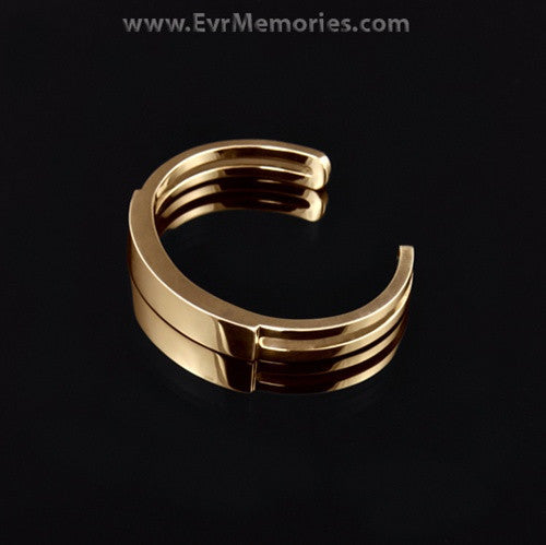 Gold Plated Men's Elegance Cuff Cremation Bracelet
