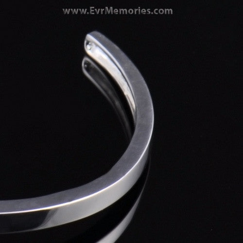 Stainless Steel Pearled Heart Cremation Bracelet