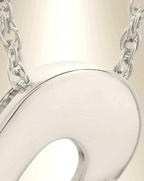 14k White Gold Tender Memory Pet Cremation Jewelry
