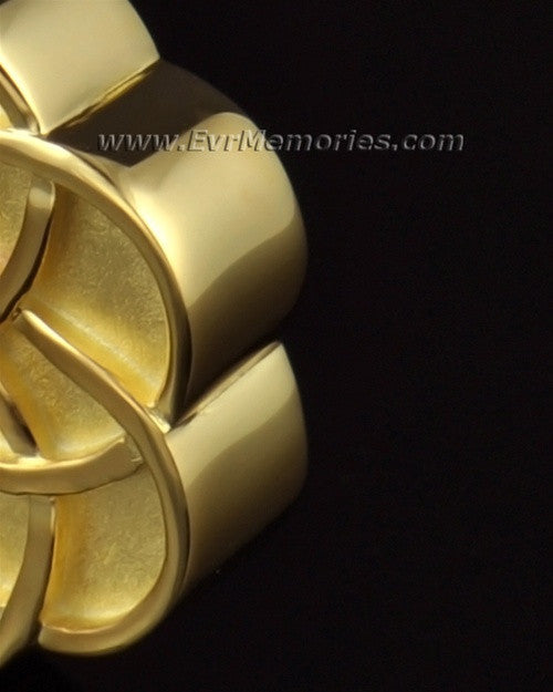 14k Gold Celtic Flower Cremation Keepsake