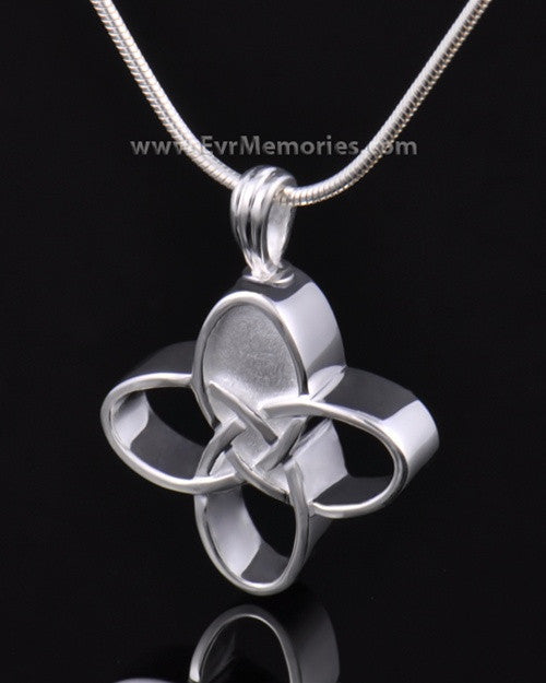 Sterling Silver Celtic Cherished Cross Urn Pendant