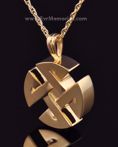 Gold Plated Celtic Cherished Round Memorial Jewelry