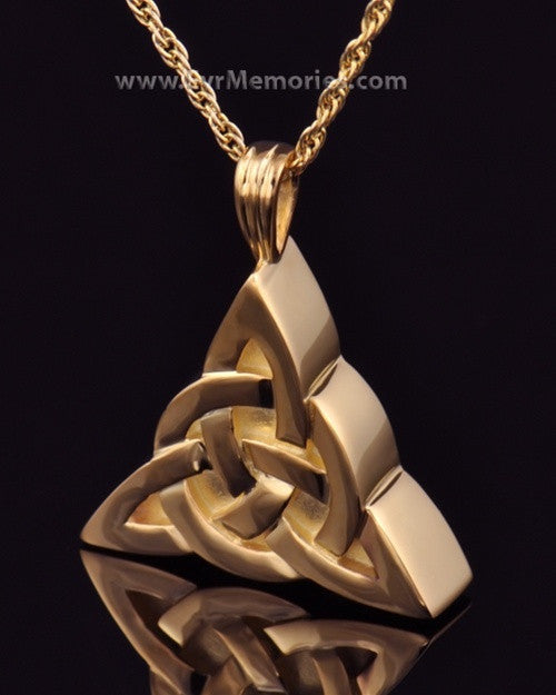 Gold Plated Celtic Cherished Triangle Keepsake Jewelry