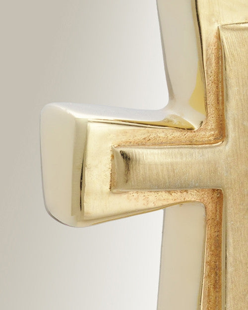 Gold Plated Double Cross Cremation Charm