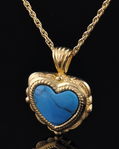 Gold Plated Turquoise Heart Jewelry