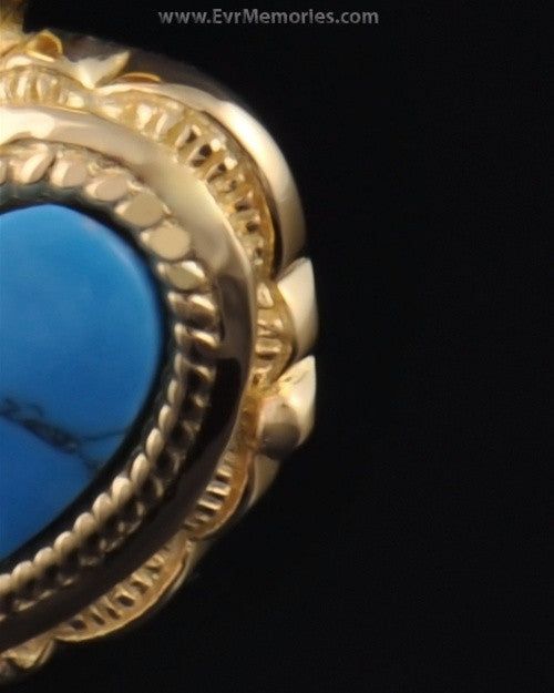 Gold Plated Turquoise Heart Jewelry