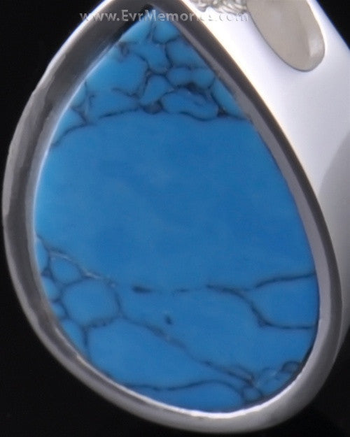 Sterling Silver Teardrop Turquoise Jewelry Pendant