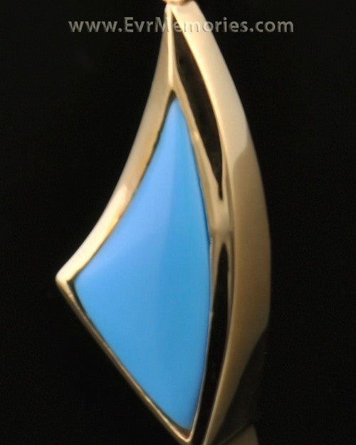 14k Gold Turquoise Sail Away Jewelry Urn