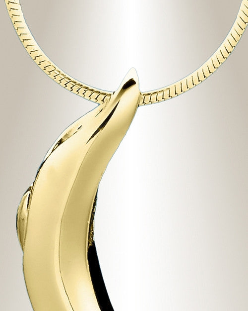 Gold Plated Simple Adoration Cremation Jewelry