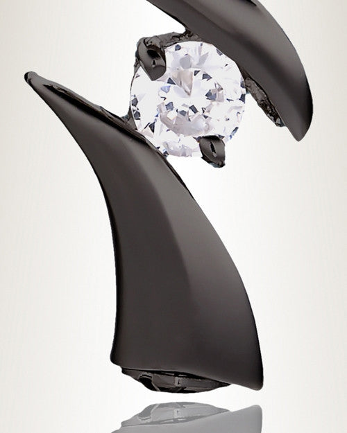 Black Blissful Moments Cremation Jewelry