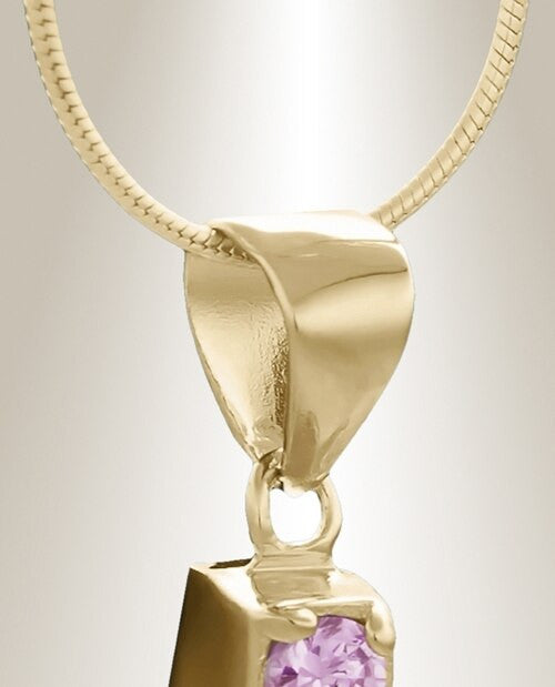 Gold Plated Joyful Feelings Cremation Jewelry