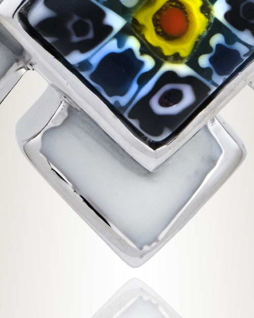 White Jazzy Cremation Jewelry