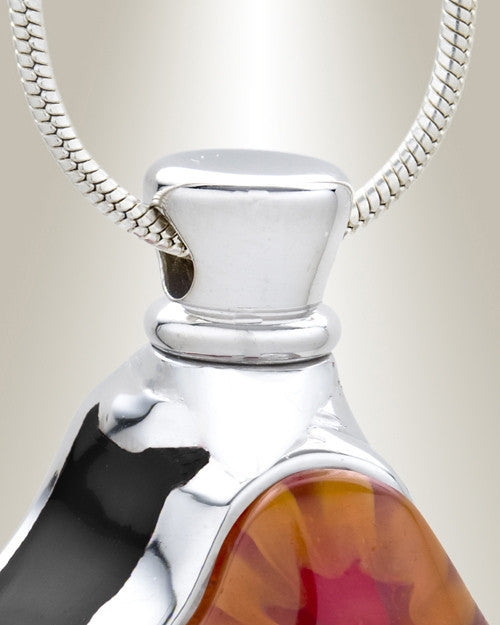 Black Reminiscent Red Cross Cremation Jewelry