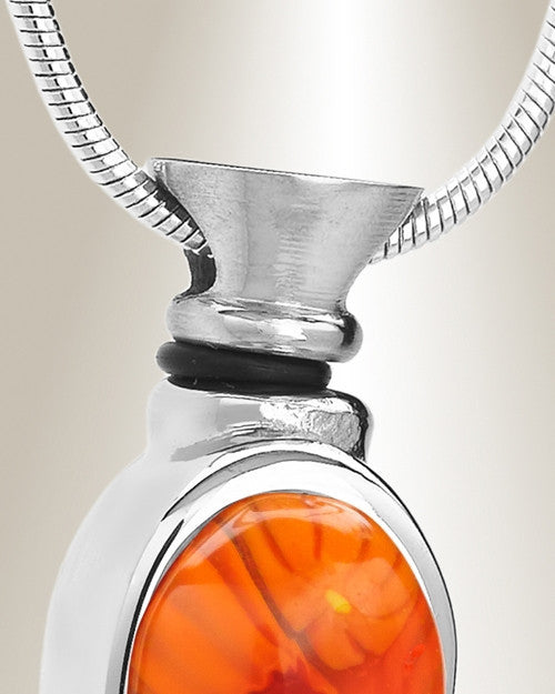 Orange Majestic Butterfly Cremation Jewelry