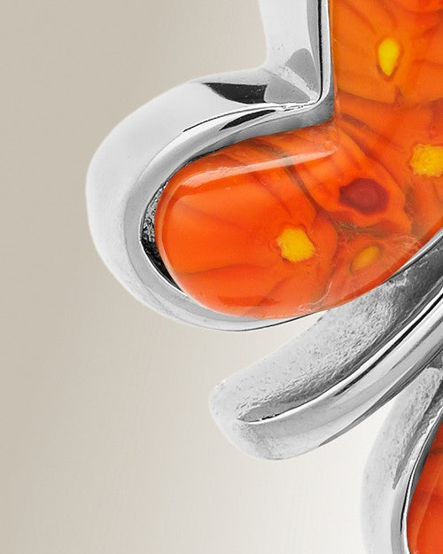 Orange Majestic Butterfly Cremation Jewelry