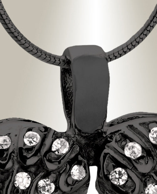 Black Wings of Hope Cremation Jewelry