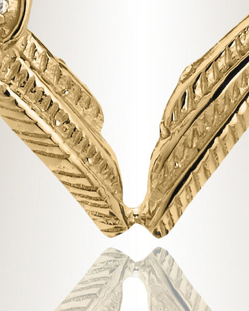 Gold Plated Wings of Hope Cremation Jewelry