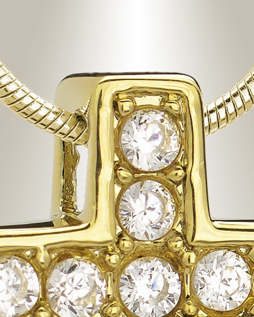 Gold Plated Hallmark Cross Memorial Jewelry