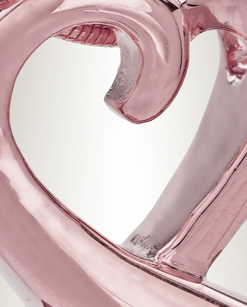 Rose Gold Plated Folded Heart Memorial Jewelry
