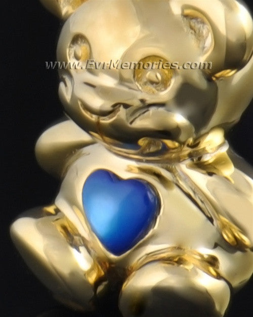 Gold Plated Baby Blue Bear Jewelry
