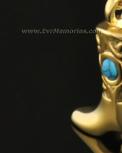 14k Gold Western Boot Urn Jewelry