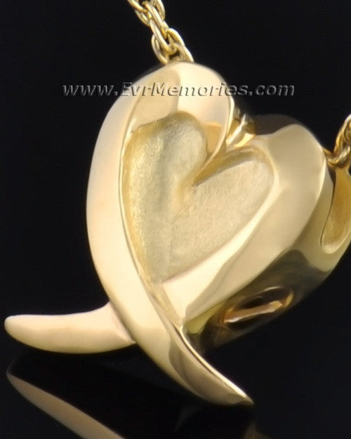 Gold Plated Heart of Hope Urn Jewelry