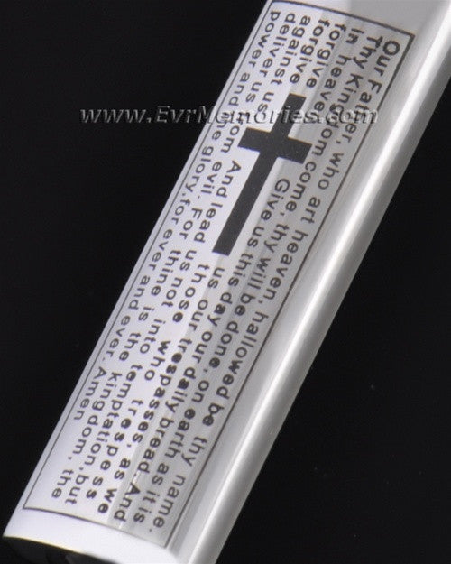 Silver Cylinder of Worship Memorial Pendant
