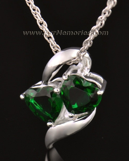 14k White Gold Hearts Desire Memorial Locket
