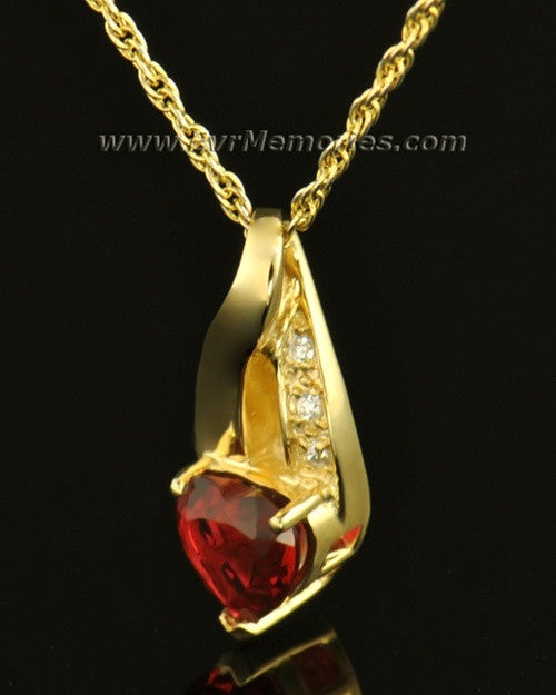 14k Gold Flames of Love Memorial Locket