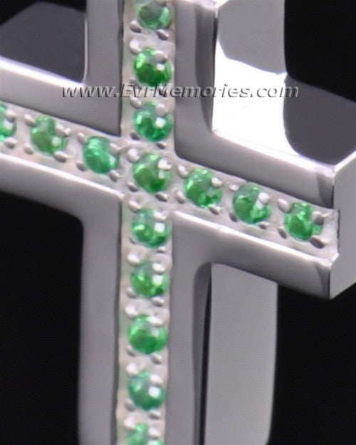 Sterling Silver Trusting Cross Memorial Locket
