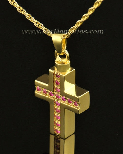 14k Gold Spiritual Cross Memorial Locket