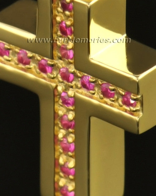 14k Gold Spiritual Cross Memorial Locket