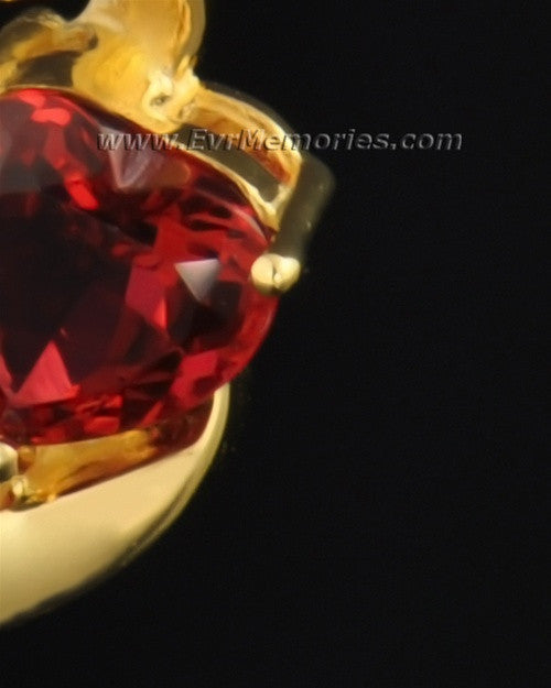 Gold Plated Passionate Hearts Memorial Locket