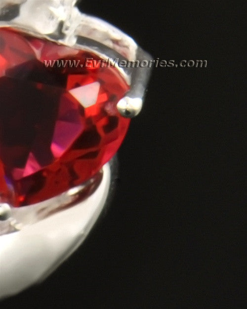 14k White Gold Passionate Hearts Memorial Locket