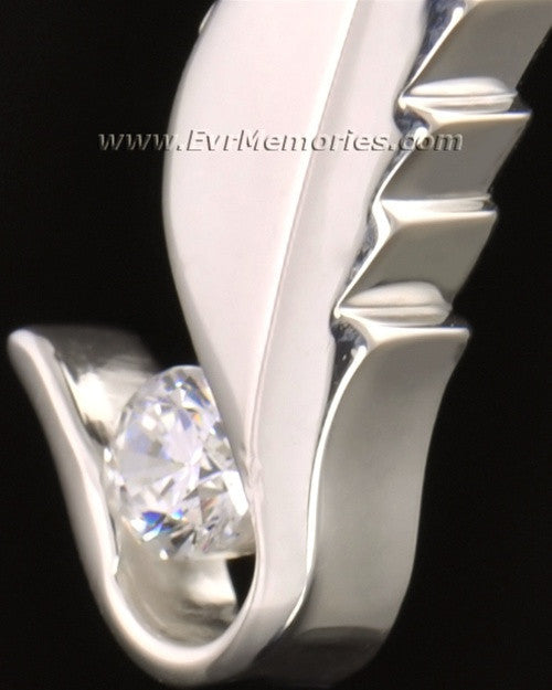 14k White Gold Memories in Flight Memorial Locket