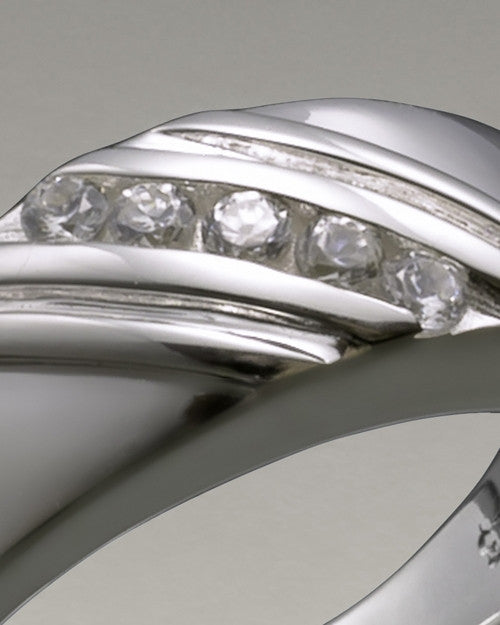 Women's Silver Soothing Ashes Cremation Ring