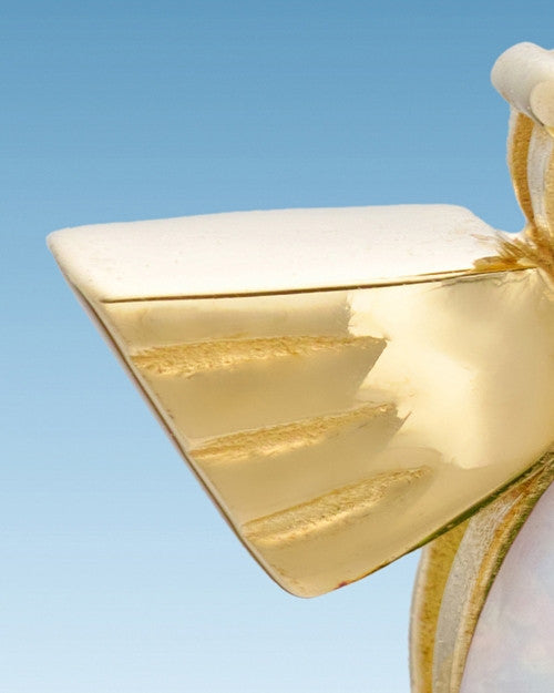 Gold Plated Divine Messenger with Opal Keepsake