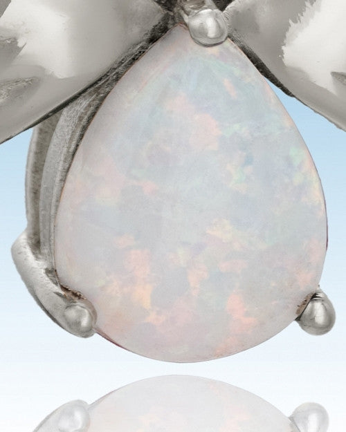 Sterling Silver Divine Messenger with Opal Keepsake