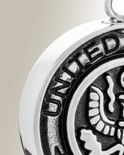 Stainless Steel Army Medal Pendant Keepsake